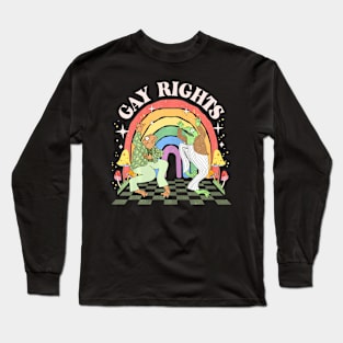 Say Gay Frog & Toad Say Gay Rights LGBT Pride Ally Lesbian Long Sleeve T-Shirt